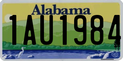 AL license plate 1AU1984