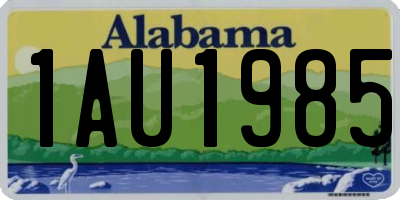 AL license plate 1AU1985