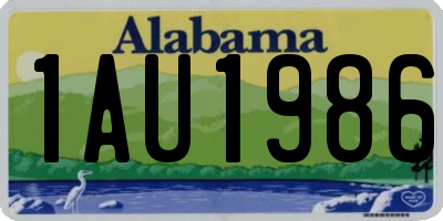 AL license plate 1AU1986