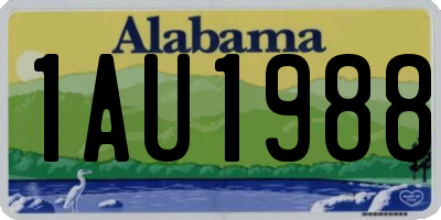 AL license plate 1AU1988
