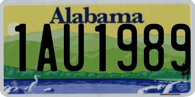AL license plate 1AU1989