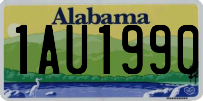 AL license plate 1AU1990