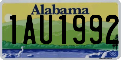 AL license plate 1AU1992