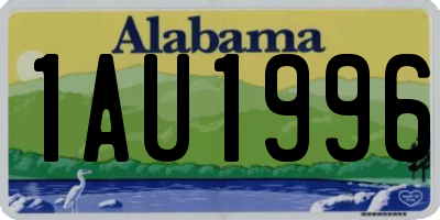 AL license plate 1AU1996