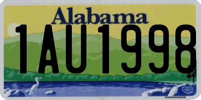 AL license plate 1AU1998