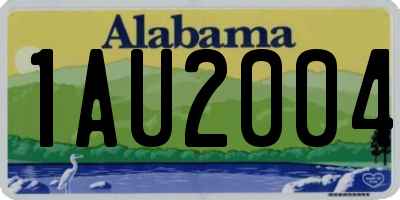 AL license plate 1AU2004