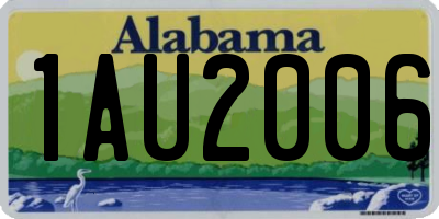 AL license plate 1AU2006