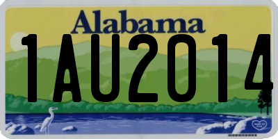 AL license plate 1AU2014