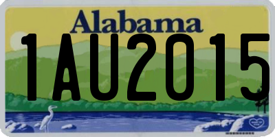 AL license plate 1AU2015