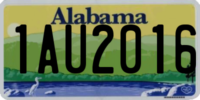 AL license plate 1AU2016