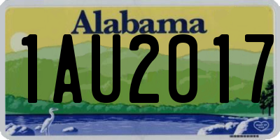 AL license plate 1AU2017