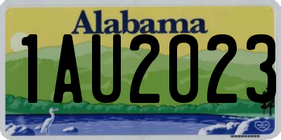 AL license plate 1AU2023