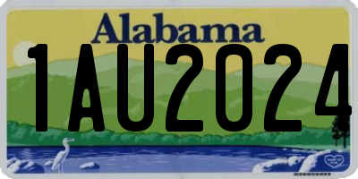 AL license plate 1AU2024