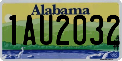 AL license plate 1AU2032