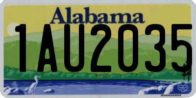 AL license plate 1AU2035
