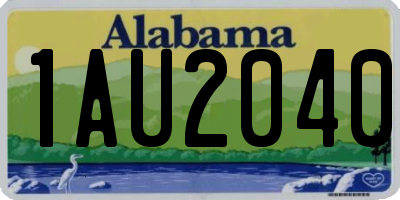 AL license plate 1AU2040