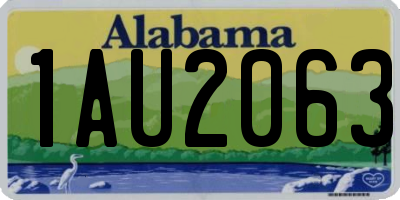 AL license plate 1AU2063