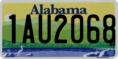 AL license plate 1AU2068