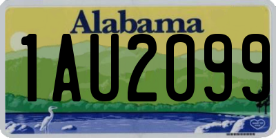 AL license plate 1AU2099