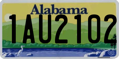 AL license plate 1AU2102