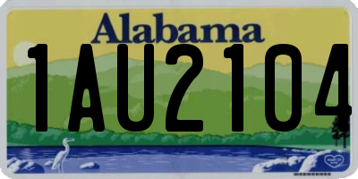 AL license plate 1AU2104
