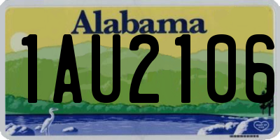 AL license plate 1AU2106