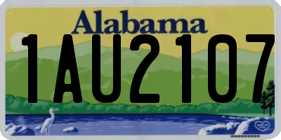 AL license plate 1AU2107