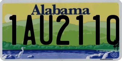 AL license plate 1AU2110
