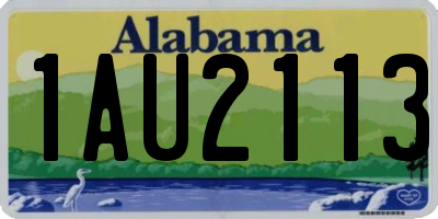 AL license plate 1AU2113
