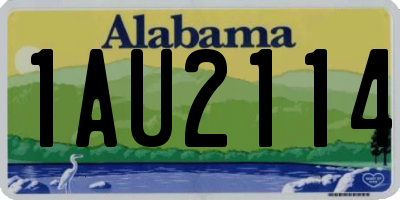 AL license plate 1AU2114