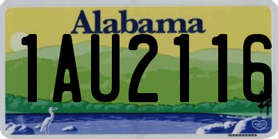 AL license plate 1AU2116
