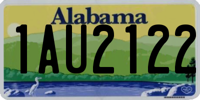 AL license plate 1AU2122