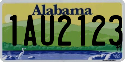 AL license plate 1AU2123