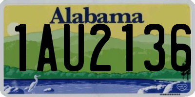 AL license plate 1AU2136