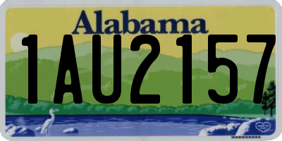 AL license plate 1AU2157