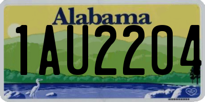 AL license plate 1AU2204