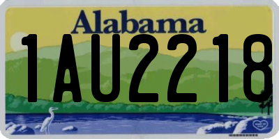AL license plate 1AU2218