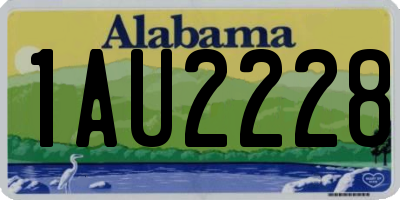 AL license plate 1AU2228
