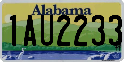 AL license plate 1AU2233