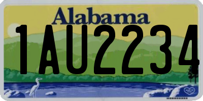AL license plate 1AU2234