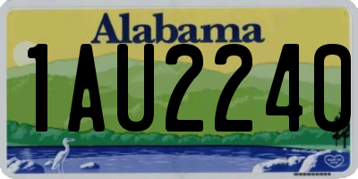AL license plate 1AU2240