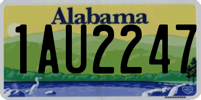 AL license plate 1AU2247