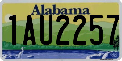 AL license plate 1AU2257
