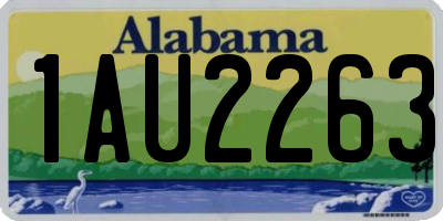 AL license plate 1AU2263