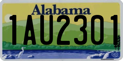 AL license plate 1AU2301