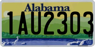 AL license plate 1AU2303