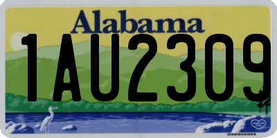 AL license plate 1AU2309