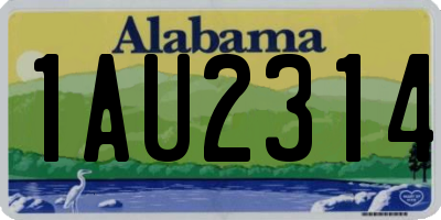 AL license plate 1AU2314