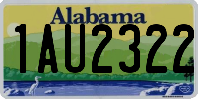 AL license plate 1AU2322