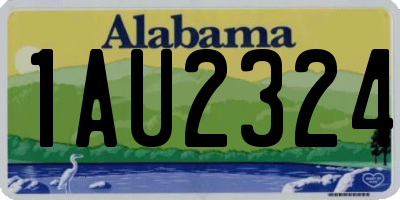 AL license plate 1AU2324